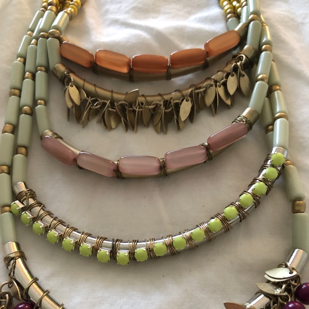 Anthropologie Layers on Blue Necklace - Picture 2 of 7